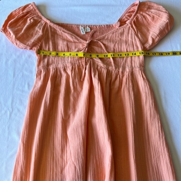 NWT - Roxy Clearwater Cove gauzy ruched bow bodice dress - Picture 6 of 12
